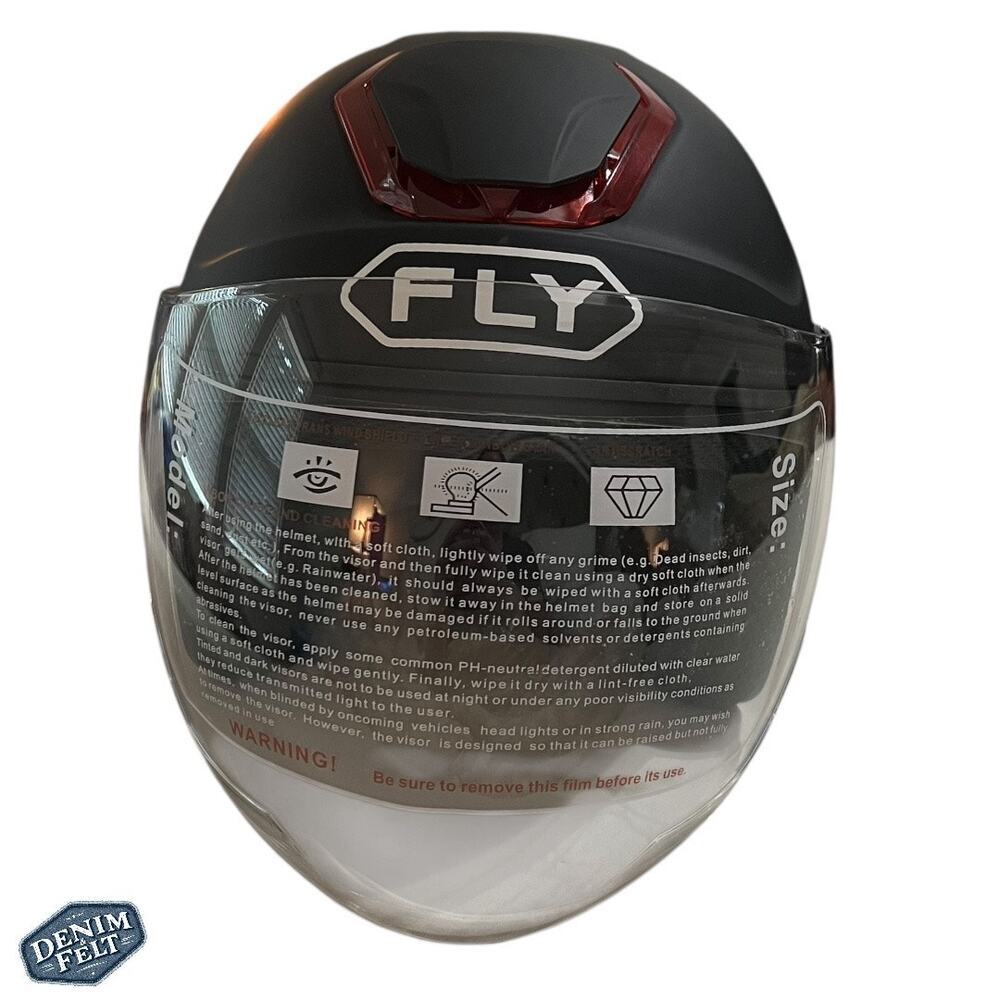 FLY RACING Matte Black REVOLT RUSH ADULT STREET MOTORCYCLE HELMET |‎ NEW!!